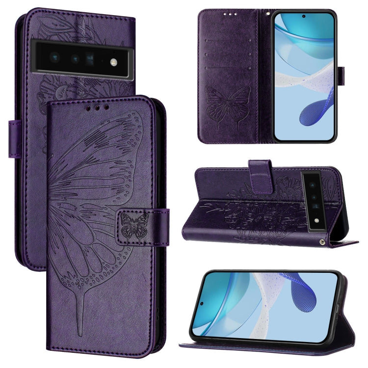 Embossed Butterfly Leather Phone Case, For Google Pixel 7 Pro, For Google Pixel 7, For Google Pixel 6a, For Google Pixel 6 Pro, For Google Pixel 6, For Google Pixel 5a 5G, For Google Pixel 5 XL / Pixel 4a 5G, For Google Pixel 5