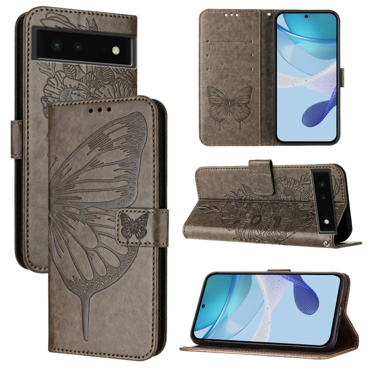 Embossed Butterfly Leather Phone Case, For Google Pixel 7 Pro, For Google Pixel 7, For Google Pixel 6a, For Google Pixel 6 Pro, For Google Pixel 6, For Google Pixel 5a 5G, For Google Pixel 5 XL / Pixel 4a 5G, For Google Pixel 5