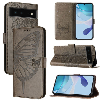 Embossed Butterfly Leather Phone Case, For Google Pixel 7 Pro, For Google Pixel 7, For Google Pixel 6a, For Google Pixel 6 Pro, For Google Pixel 6, For Google Pixel 5a 5G, For Google Pixel 5 XL / Pixel 4a 5G, For Google Pixel 5