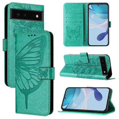 Embossed Butterfly Leather Phone Case, For Google Pixel 7 Pro, For Google Pixel 7, For Google Pixel 6a, For Google Pixel 6 Pro, For Google Pixel 6, For Google Pixel 5a 5G, For Google Pixel 5 XL / Pixel 4a 5G, For Google Pixel 5