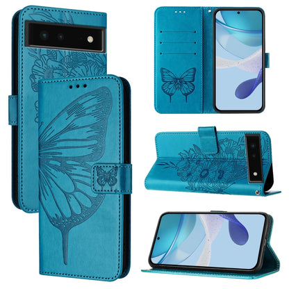 Embossed Butterfly Leather Phone Case, For Google Pixel 7 Pro, For Google Pixel 7, For Google Pixel 6a, For Google Pixel 6 Pro, For Google Pixel 6, For Google Pixel 5a 5G, For Google Pixel 5 XL / Pixel 4a 5G, For Google Pixel 5