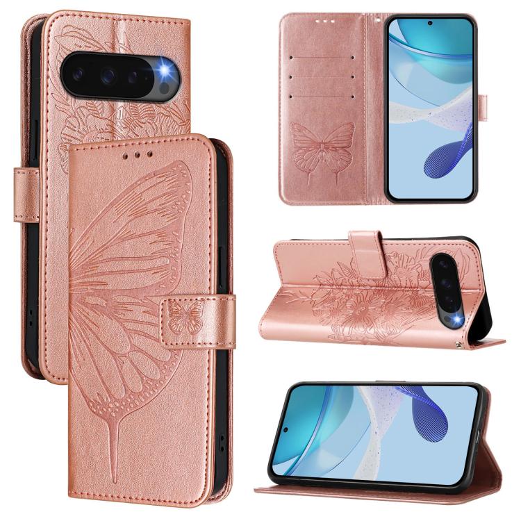 Embossed Butterfly Leather Phone Case, For Google Pixel 11 Pro XL, For Google Pixel 11 Pro / 11, For Google Pixel 10 Pro XL, For Google Pixel 10 / 10 Pro+, For Google Pixel 9a, For Google Pixel 9 Pro XL, For Google Pixel 9 Pro, For Google Pixel 9      ...