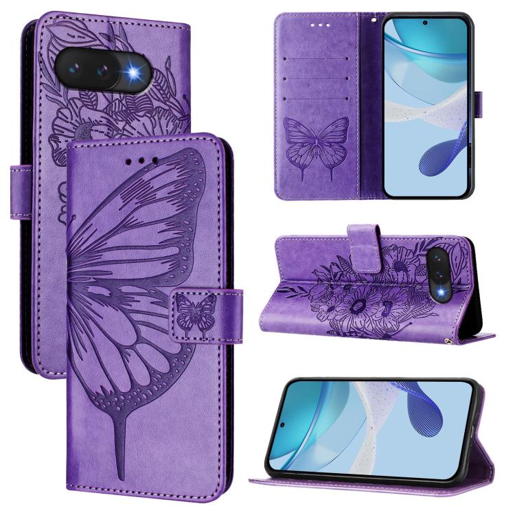 Embossed Butterfly Leather Phone Case, For Google Pixel 11 Pro XL, For Google Pixel 11 Pro / 11, For Google Pixel 10 Pro XL, For Google Pixel 10 / 10 Pro+, For Google Pixel 9a, For Google Pixel 9 Pro XL, For Google Pixel 9 Pro, For Google Pixel 9      ...