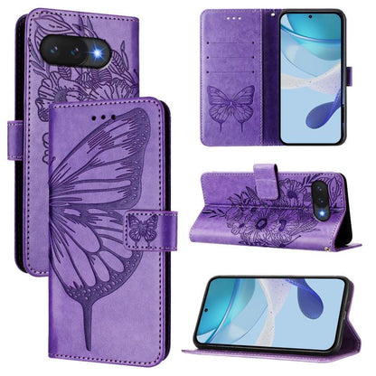 Embossed Butterfly Leather Phone Case, For Google Pixel 11 Pro XL, For Google Pixel 11 Pro / 11, For Google Pixel 10 Pro XL, For Google Pixel 10 / 10 Pro+, For Google Pixel 9a, For Google Pixel 9 Pro XL, For Google Pixel 9 Pro, For Google Pixel 9      ...