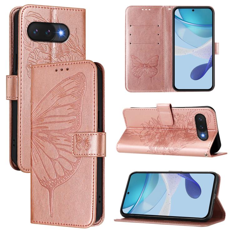 Embossed Butterfly Leather Phone Case, For Google Pixel 11 Pro XL, For Google Pixel 11 Pro / 11, For Google Pixel 10 Pro XL, For Google Pixel 10 / 10 Pro+, For Google Pixel 9a, For Google Pixel 9 Pro XL, For Google Pixel 9 Pro, For Google Pixel 9      ...