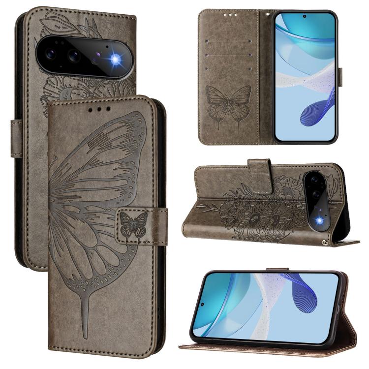 Embossed Butterfly Leather Phone Case, For Google Pixel 11 Pro XL, For Google Pixel 11 Pro / 11, For Google Pixel 10 Pro XL, For Google Pixel 10 / 10 Pro+, For Google Pixel 9a, For Google Pixel 9 Pro XL, For Google Pixel 9 Pro, For Google Pixel 9      ...