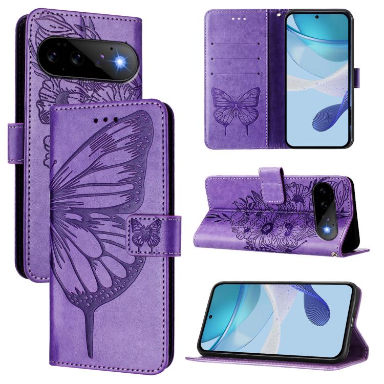 Embossed Butterfly Leather Phone Case, For Google Pixel 11 Pro XL, For Google Pixel 11 Pro / 11, For Google Pixel 10 Pro XL, For Google Pixel 10 / 10 Pro+, For Google Pixel 9a, For Google Pixel 9 Pro XL, For Google Pixel 9 Pro, For Google Pixel 9      ...