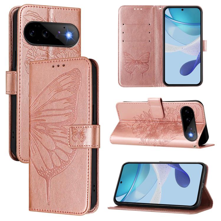 Embossed Butterfly Leather Phone Case, For Google Pixel 11 Pro XL, For Google Pixel 11 Pro / 11, For Google Pixel 10 Pro XL, For Google Pixel 10 / 10 Pro+, For Google Pixel 9a, For Google Pixel 9 Pro XL, For Google Pixel 9 Pro, For Google Pixel 9      ...
