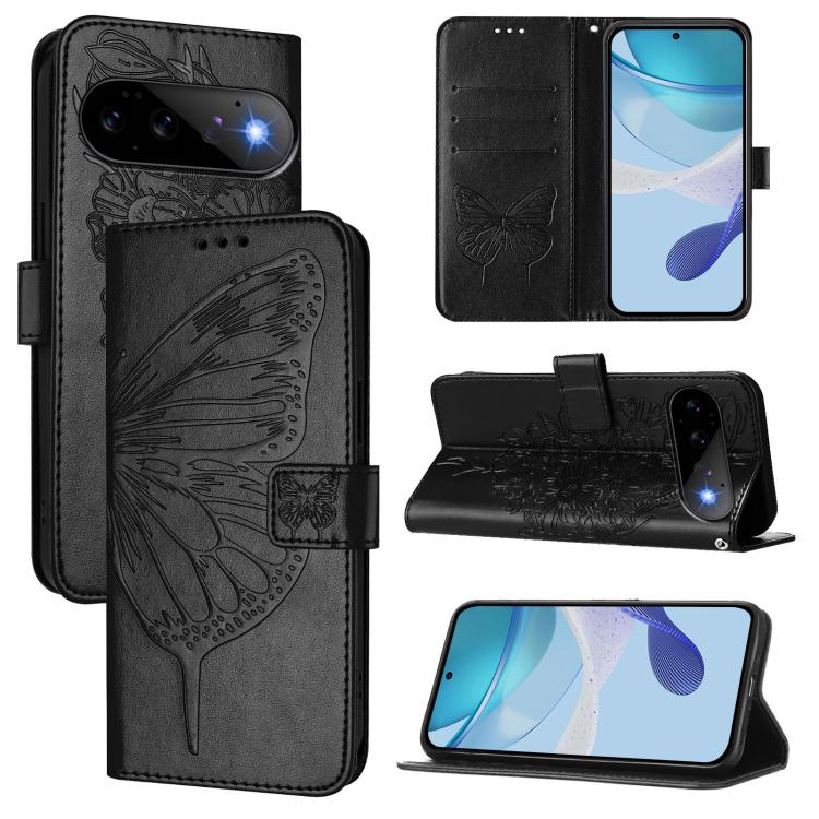 Embossed Butterfly Leather Phone Case, For Google Pixel 11 Pro XL, For Google Pixel 11 Pro / 11, For Google Pixel 10 Pro XL, For Google Pixel 10 / 10 Pro+, For Google Pixel 9a, For Google Pixel 9 Pro XL, For Google Pixel 9 Pro, For Google Pixel 9      ...