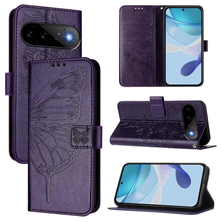 Embossed Butterfly Leather Phone Case, For Google Pixel 11 Pro XL, For Google Pixel 11 Pro / 11, For Google Pixel 10 Pro XL, For Google Pixel 10 / 10 Pro+, For Google Pixel 9a, For Google Pixel 9 Pro XL, For Google Pixel 9 Pro, For Google Pixel 9      ...