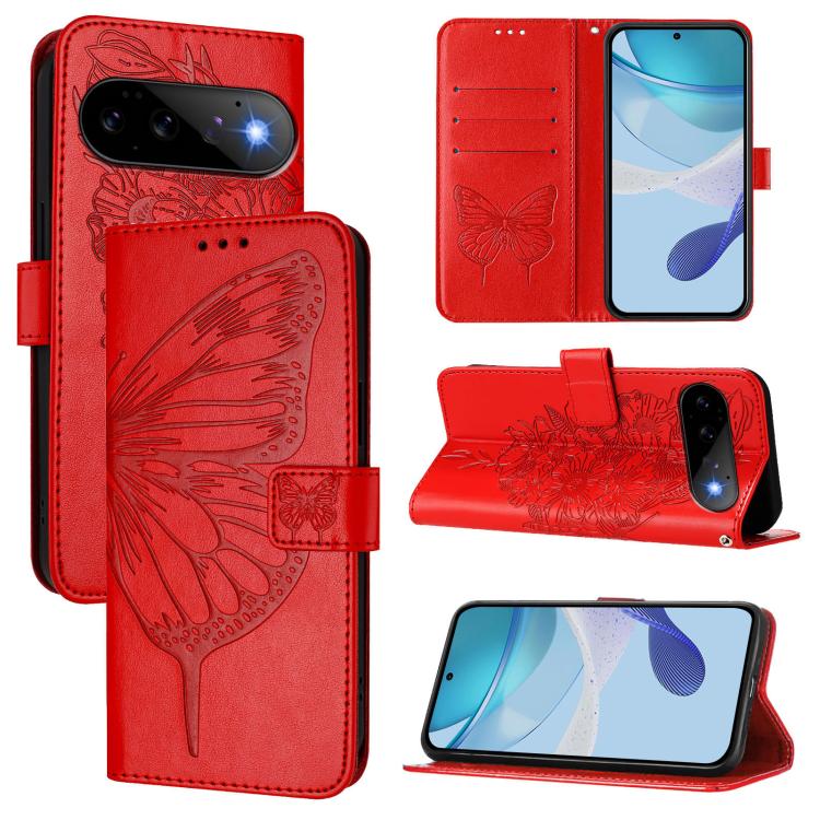 Embossed Butterfly Leather Phone Case, For Google Pixel 11 Pro XL, For Google Pixel 11 Pro / 11, For Google Pixel 10 Pro XL, For Google Pixel 10 / 10 Pro+, For Google Pixel 9a, For Google Pixel 9 Pro XL, For Google Pixel 9 Pro, For Google Pixel 9      ...