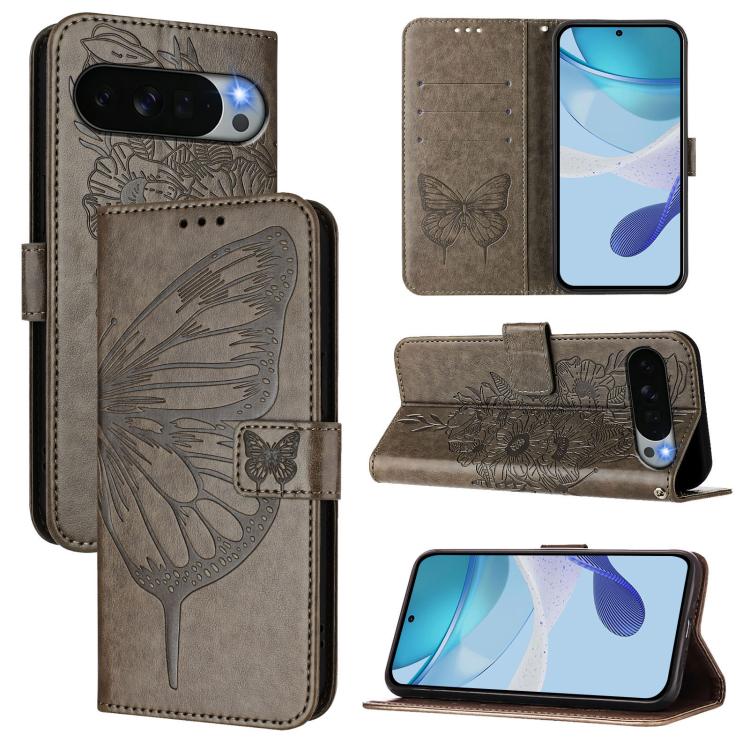 Embossed Butterfly Leather Phone Case, For Google Pixel 11 Pro XL, For Google Pixel 11 Pro / 11, For Google Pixel 10 Pro XL, For Google Pixel 10 / 10 Pro+, For Google Pixel 9a, For Google Pixel 9 Pro XL, For Google Pixel 9 Pro, For Google Pixel 9      ...