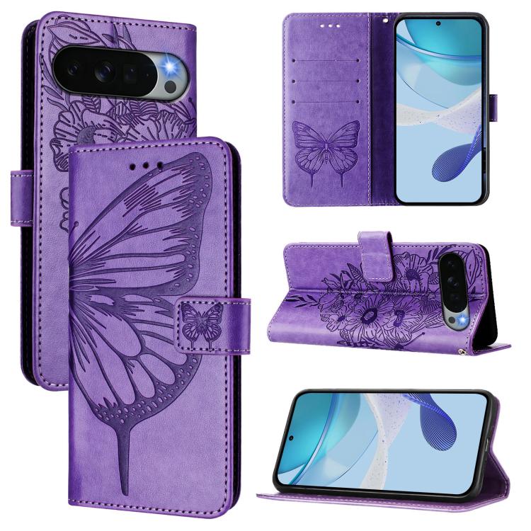 Embossed Butterfly Leather Phone Case, For Google Pixel 11 Pro XL, For Google Pixel 11 Pro / 11, For Google Pixel 10 Pro XL, For Google Pixel 10 / 10 Pro+, For Google Pixel 9a, For Google Pixel 9 Pro XL, For Google Pixel 9 Pro, For Google Pixel 9      ...