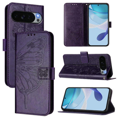 Embossed Butterfly Leather Phone Case, For Google Pixel 11 Pro XL, For Google Pixel 11 Pro / 11, For Google Pixel 10 Pro XL, For Google Pixel 10 / 10 Pro+, For Google Pixel 9a, For Google Pixel 9 Pro XL, For Google Pixel 9 Pro, For Google Pixel 9      ...