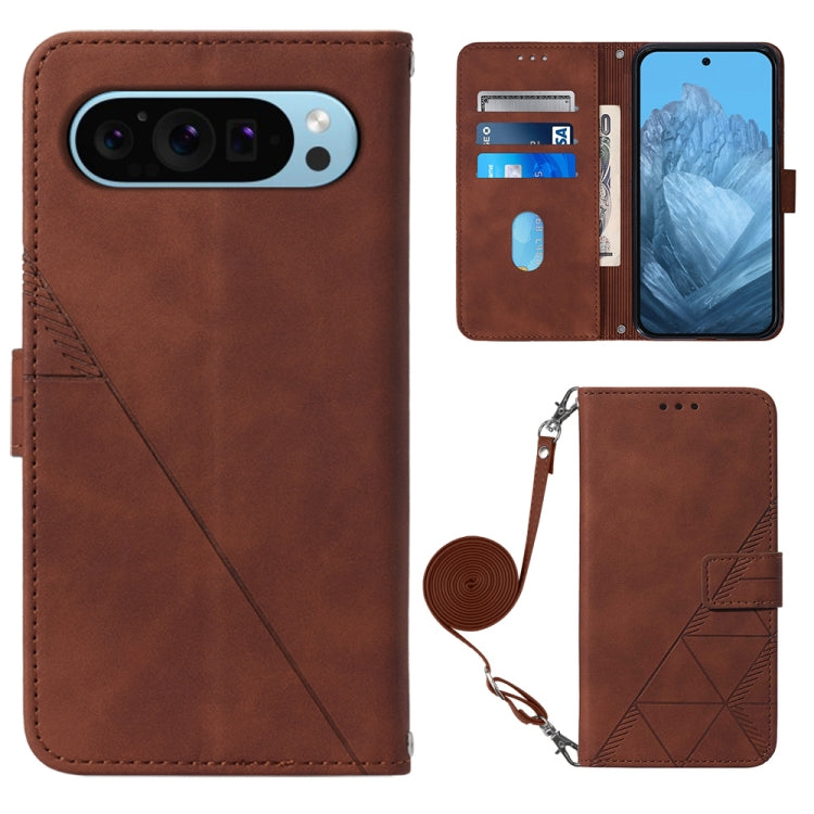 Crossbody 3D Embossed Flip Leather Phone Case, For Google Pixel 11 Pro XL, For Google Pixel 11 Pro / 11, For Google Pixel 10 Pro XL, For Google Pixel 10 / 10 Pro+, For Google Pixel 9a, For Google Pixel 9 Pro XL, For Google Pixel 9 Pro, For Google Pixel...