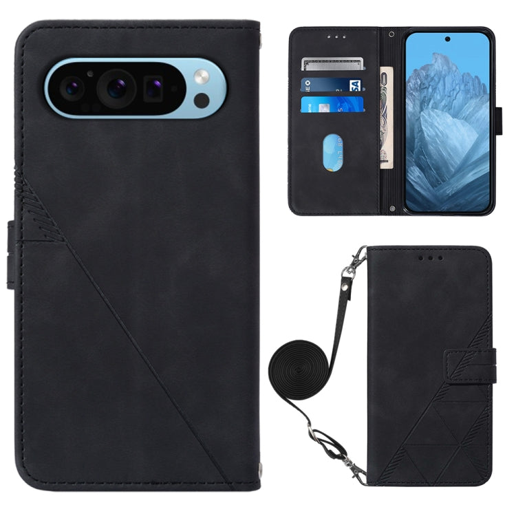 Crossbody 3D Embossed Flip Leather Phone Case, For Google Pixel 11 Pro XL, For Google Pixel 11 Pro / 11, For Google Pixel 10 Pro XL, For Google Pixel 10 / 10 Pro+, For Google Pixel 9a, For Google Pixel 9 Pro XL, For Google Pixel 9 Pro, For Google Pixel...