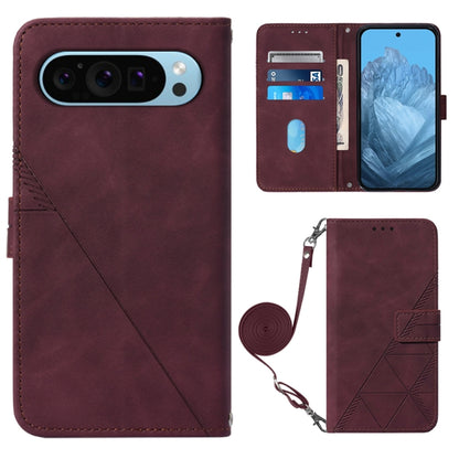 Crossbody 3D Embossed Flip Leather Phone Case, For Google Pixel 11 Pro XL, For Google Pixel 11 Pro / 11, For Google Pixel 10 Pro XL, For Google Pixel 10 / 10 Pro+, For Google Pixel 9a, For Google Pixel 9 Pro XL, For Google Pixel 9 Pro, For Google Pixel...