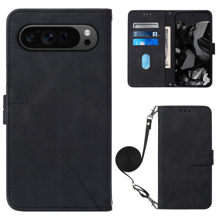 Crossbody 3D Embossed Flip Leather Phone Case, For Google Pixel 11 Pro XL, For Google Pixel 11 Pro / 11, For Google Pixel 10 Pro XL, For Google Pixel 10 / 10 Pro+, For Google Pixel 9a, For Google Pixel 9 Pro XL, For Google Pixel 9 Pro, For Google Pixel...