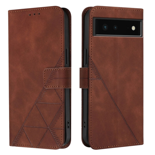 Crossbody 3D Embossed Flip Leather Phone Case, For Google Pixel 6