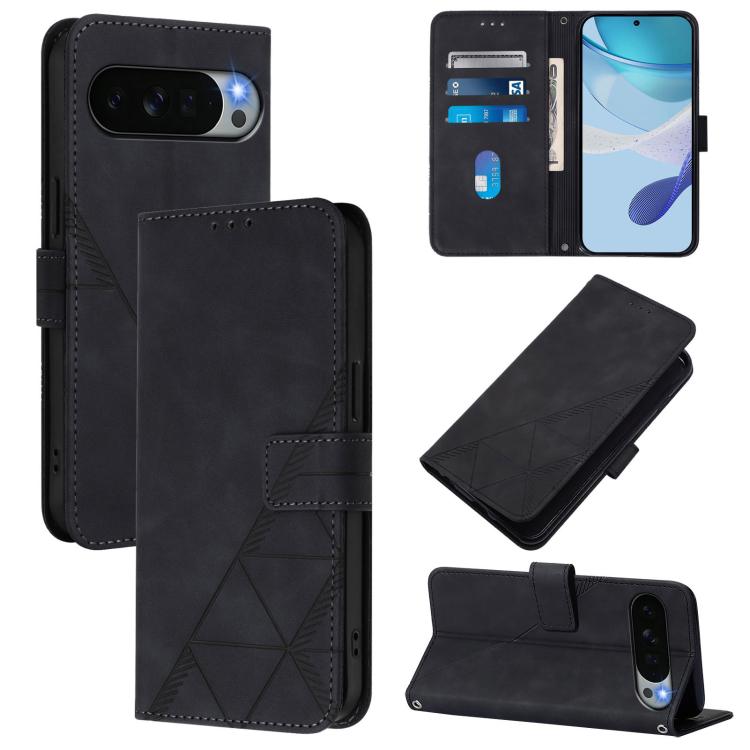 Crossbody 3D Embossed Flip Leather Phone Case, For Google Pixel 11 Pro XL, For Google Pixel 11 Pro / 11, For Google Pixel 10 Pro XL, For Google Pixel 10 / 10 Pro+, For Google Pixel 9a, For Google Pixel 9 Pro XL, For Google Pixel 9 Pro, For Google Pixel...