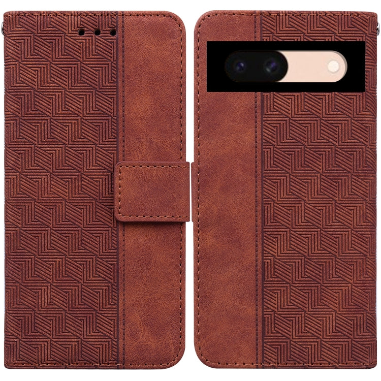 Geometric Embossed Leather Phone Case, For Google Pixel 10a, For Google Pixel 9a, For Google Pixel 9 Pro 5G, For Google Pixel 9, For Google Pixel 8a