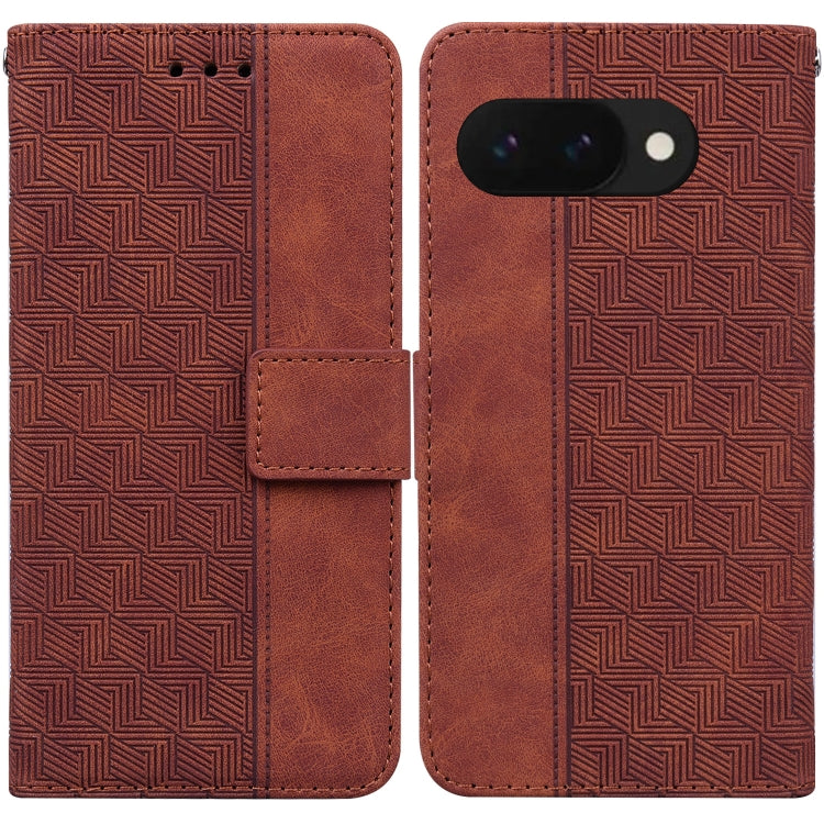 Geometric Embossed Leather Phone Case, For Google Pixel 10a, For Google Pixel 9a, For Google Pixel 9 Pro 5G, For Google Pixel 9, For Google Pixel 8a