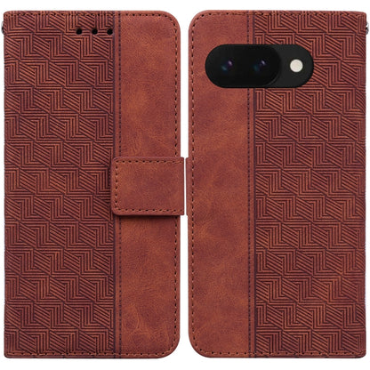 Geometric Embossed Leather Phone Case, For Google Pixel 10a, For Google Pixel 9a, For Google Pixel 9 Pro 5G, For Google Pixel 9, For Google Pixel 8a
