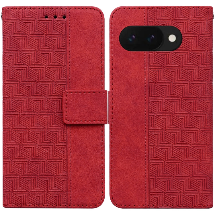 Geometric Embossed Leather Phone Case, For Google Pixel 10a, For Google Pixel 9a, For Google Pixel 9 Pro 5G, For Google Pixel 9, For Google Pixel 8a