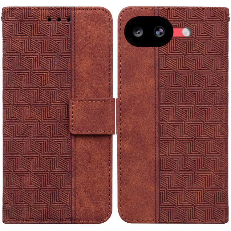 Geometric Embossed Leather Phone Case, For Google Pixel 10a, For Google Pixel 9a, For Google Pixel 9 Pro 5G, For Google Pixel 9, For Google Pixel 8a