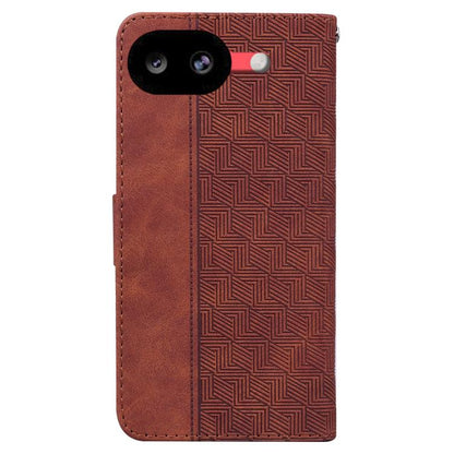 Geometric Embossed Leather Phone Case, For Google Pixel 10a, For Google Pixel 9a, For Google Pixel 9 Pro 5G, For Google Pixel 9, For Google Pixel 8a