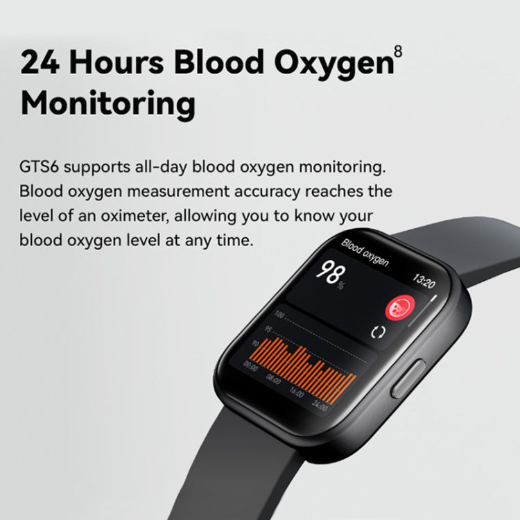 GTS6 1.69 inch Runmefit  Pressure MET BT Call Smart Watch, Heart Rate / Blood Pressure / Body Temperature