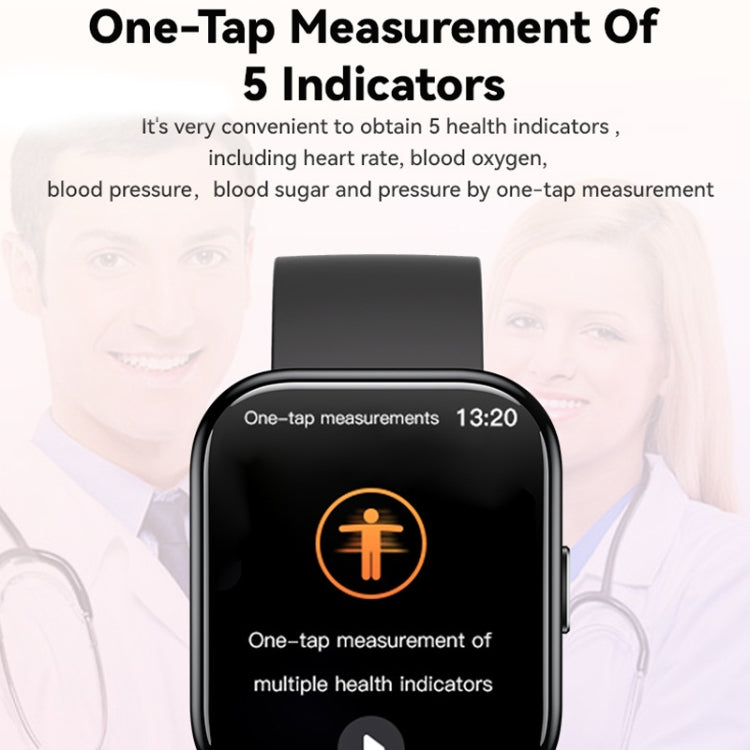 GTS6 1.69 inch Runmefit  Pressure MET BT Call Smart Watch, Heart Rate / Blood Pressure / Body Temperature