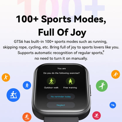 GTS6 1.69 inch Runmefit  Pressure MET BT Call Smart Watch, Heart Rate / Blood Pressure / Body Temperature