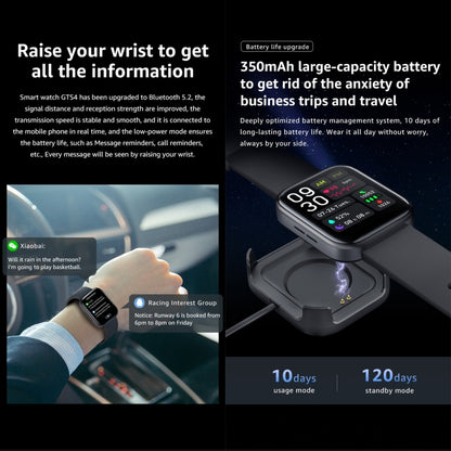 GS6 1.69 inch Runmefit  Pressure MET BT Call Smart Watch, Heart Rate / Blood Pressure / Body Temperature