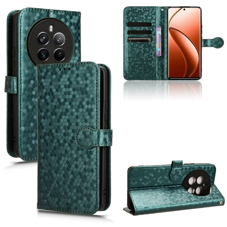 Honeycomb Dot Texture Leather Phone Case, For Realme GT 7 5G Global, For Realme 14x 5G Malaysia / V70, For Realme 14 5G, For Realme 14 Pro Lite / 13 Pro Global, For Realme P3 Pro, For Realme 14 Pro+, For Realme 14 Pro, For Realme C75 4G                ...