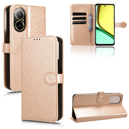 Honeycomb Dot Texture Leather Phone Case, For Realme GT 7 5G Global, For Realme 14x 5G Malaysia / V70, For Realme 14 5G, For Realme 14 Pro Lite / 13 Pro Global, For Realme P3 Pro, For Realme 14 Pro+, For Realme 14 Pro, For Realme C75 4G                ...
