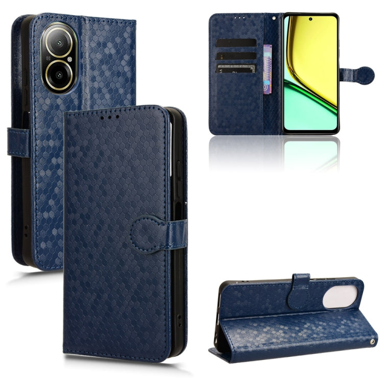 Honeycomb Dot Texture Leather Phone Case, For Realme GT 7 5G Global, For Realme 14x 5G Malaysia / V70, For Realme 14 5G, For Realme 14 Pro Lite / 13 Pro Global, For Realme P3 Pro, For Realme 14 Pro+, For Realme 14 Pro, For Realme C75 4G                ...