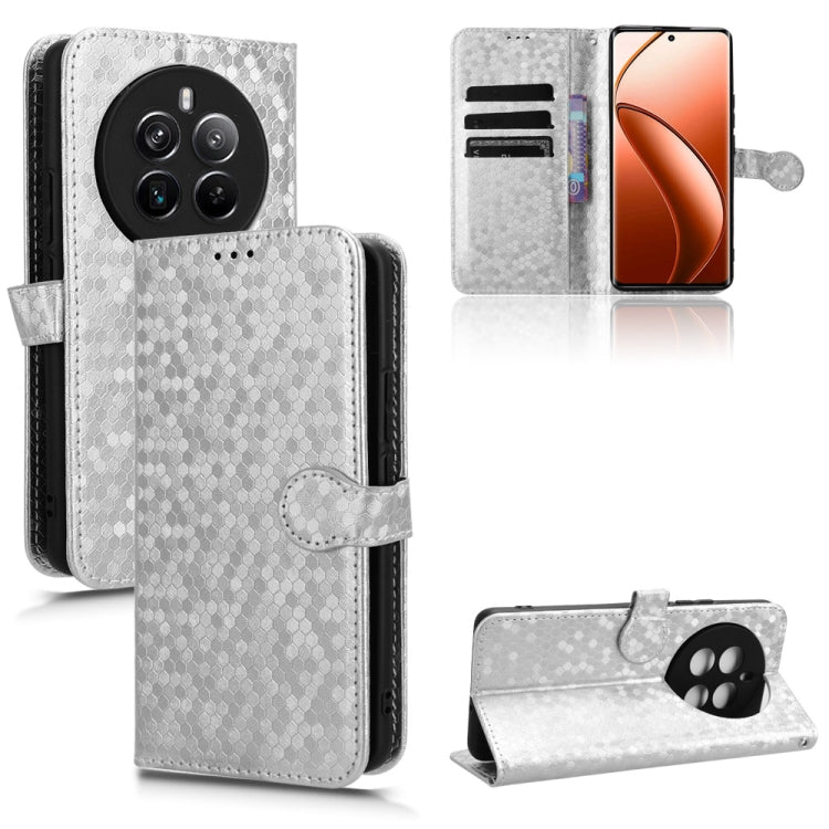 Honeycomb Dot Texture Leather Phone Case, For Realme GT 7 5G Global, For Realme 14x 5G Malaysia / V70, For Realme 14 5G, For Realme 14 Pro Lite / 13 Pro Global, For Realme P3 Pro, For Realme 14 Pro+, For Realme 14 Pro, For Realme C75 4G                ...
