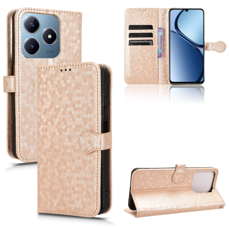 Honeycomb Dot Texture Leather Phone Case, For Realme GT 7 5G Global, For Realme 14x 5G Malaysia / V70, For Realme 14 5G, For Realme 14 Pro Lite / 13 Pro Global, For Realme P3 Pro, For Realme 14 Pro+, For Realme 14 Pro, For Realme C75 4G                ...