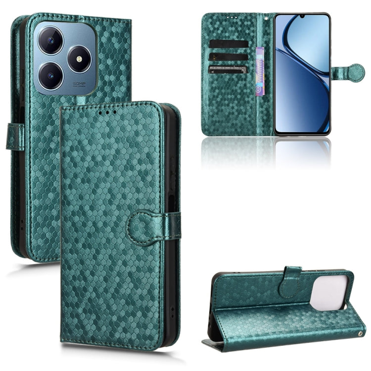 Honeycomb Dot Texture Leather Phone Case, For Realme GT 7 5G Global, For Realme 14x 5G Malaysia / V70, For Realme 14 5G, For Realme 14 Pro Lite / 13 Pro Global, For Realme P3 Pro, For Realme 14 Pro+, For Realme 14 Pro, For Realme C75 4G                ...