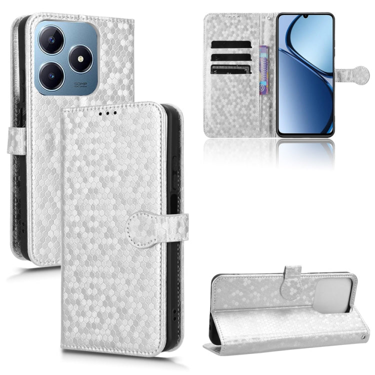 Honeycomb Dot Texture Leather Phone Case, For Realme GT 7 5G Global, For Realme 14x 5G Malaysia / V70, For Realme 14 5G, For Realme 14 Pro Lite / 13 Pro Global, For Realme P3 Pro, For Realme 14 Pro+, For Realme 14 Pro, For Realme C75 4G                ...