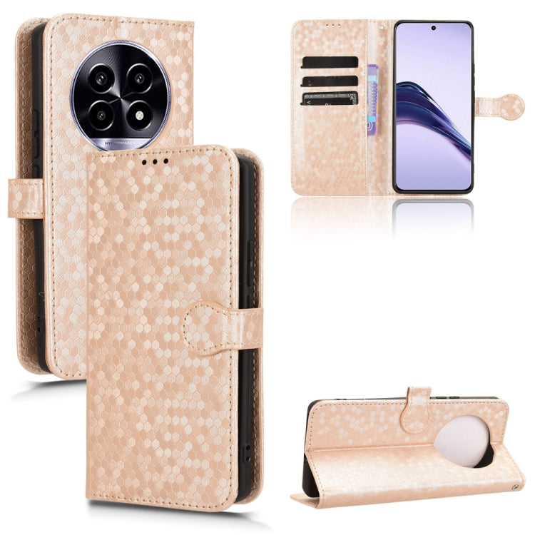 Honeycomb Dot Texture Leather Phone Case, For Realme GT 7 5G Global, For Realme 14x 5G Malaysia / V70, For Realme 14 5G, For Realme 14 Pro Lite / 13 Pro Global, For Realme P3 Pro, For Realme 14 Pro+, For Realme 14 Pro, For Realme C75 4G                ...