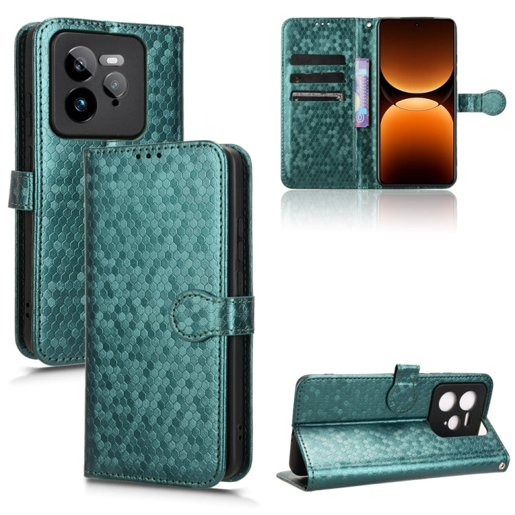 Honeycomb Dot Texture Leather Phone Case, For Realme GT 7 5G Global, For Realme 14x 5G Malaysia / V70, For Realme 14 5G, For Realme 14 Pro Lite / 13 Pro Global, For Realme P3 Pro, For Realme 14 Pro+, For Realme 14 Pro, For Realme C75 4G                ...