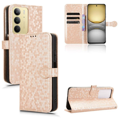 Honeycomb Dot Texture Leather Phone Case, For Realme GT 7 5G Global, For Realme 14x 5G Malaysia / V70, For Realme 14 5G, For Realme 14 Pro Lite / 13 Pro Global, For Realme P3 Pro, For Realme 14 Pro+, For Realme 14 Pro, For Realme C75 4G                ...