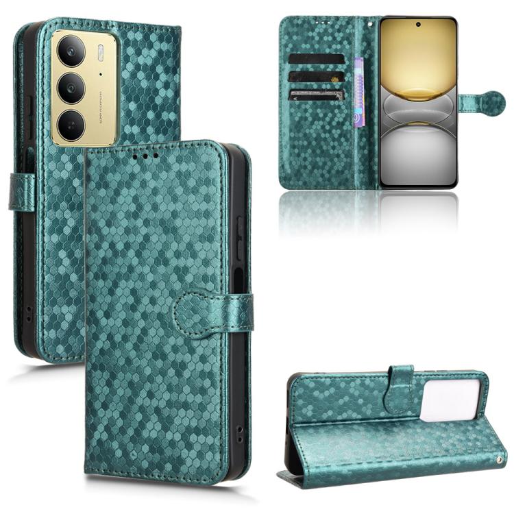 Honeycomb Dot Texture Leather Phone Case, For Realme GT 7 5G Global, For Realme 14x 5G Malaysia / V70, For Realme 14 5G, For Realme 14 Pro Lite / 13 Pro Global, For Realme P3 Pro, For Realme 14 Pro+, For Realme 14 Pro, For Realme C75 4G                ...