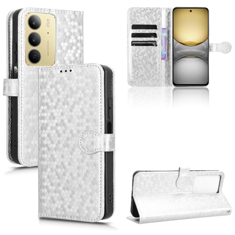 Honeycomb Dot Texture Leather Phone Case, For Realme GT 7 5G Global, For Realme 14x 5G Malaysia / V70, For Realme 14 5G, For Realme 14 Pro Lite / 13 Pro Global, For Realme P3 Pro, For Realme 14 Pro+, For Realme 14 Pro, For Realme C75 4G                ...