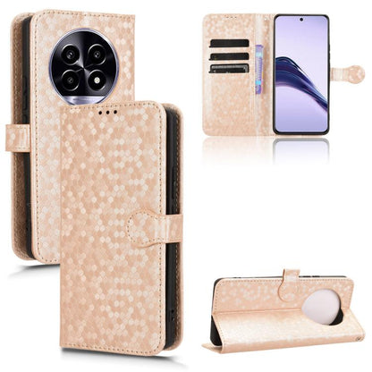 Honeycomb Dot Texture Leather Phone Case, For Realme GT 7 5G Global, For Realme 14x 5G Malaysia / V70, For Realme 14 5G, For Realme 14 Pro Lite / 13 Pro Global, For Realme P3 Pro, For Realme 14 Pro+, For Realme 14 Pro, For Realme C75 4G                ...