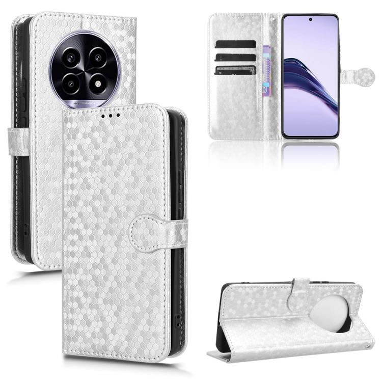 Honeycomb Dot Texture Leather Phone Case, For Realme GT 7 5G Global, For Realme 14x 5G Malaysia / V70, For Realme 14 5G, For Realme 14 Pro Lite / 13 Pro Global, For Realme P3 Pro, For Realme 14 Pro+, For Realme 14 Pro, For Realme C75 4G                ...