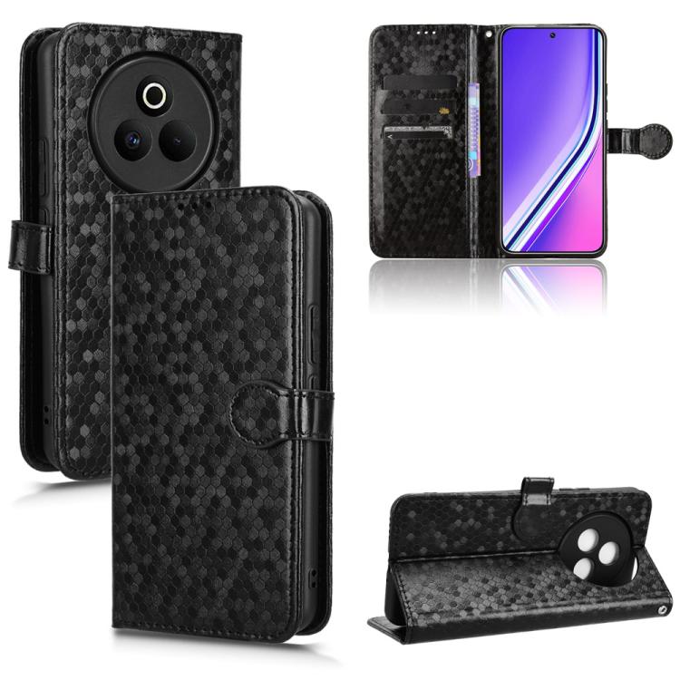 Honeycomb Dot Texture Leather Phone Case, For Realme GT 7 5G Global, For Realme 14x 5G Malaysia / V70, For Realme 14 5G, For Realme 14 Pro Lite / 13 Pro Global, For Realme P3 Pro, For Realme 14 Pro+, For Realme 14 Pro, For Realme C75 4G                ...