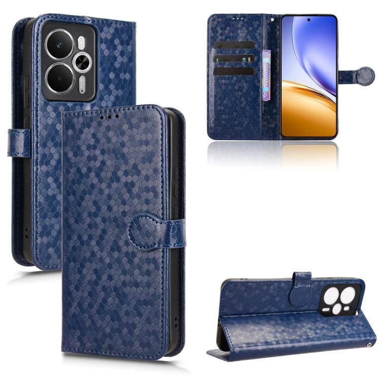 Honeycomb Dot Texture Leather Phone Case, For Realme GT 7 5G Global, For Realme 14x 5G Malaysia / V70, For Realme 14 5G, For Realme 14 Pro Lite / 13 Pro Global, For Realme P3 Pro, For Realme 14 Pro+, For Realme 14 Pro, For Realme C75 4G                ...